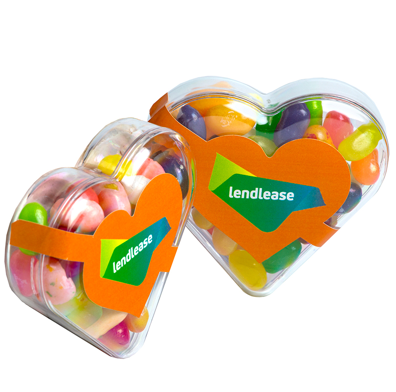 Acrylic Heart with JELLY BELLY Jelly Beans 50g