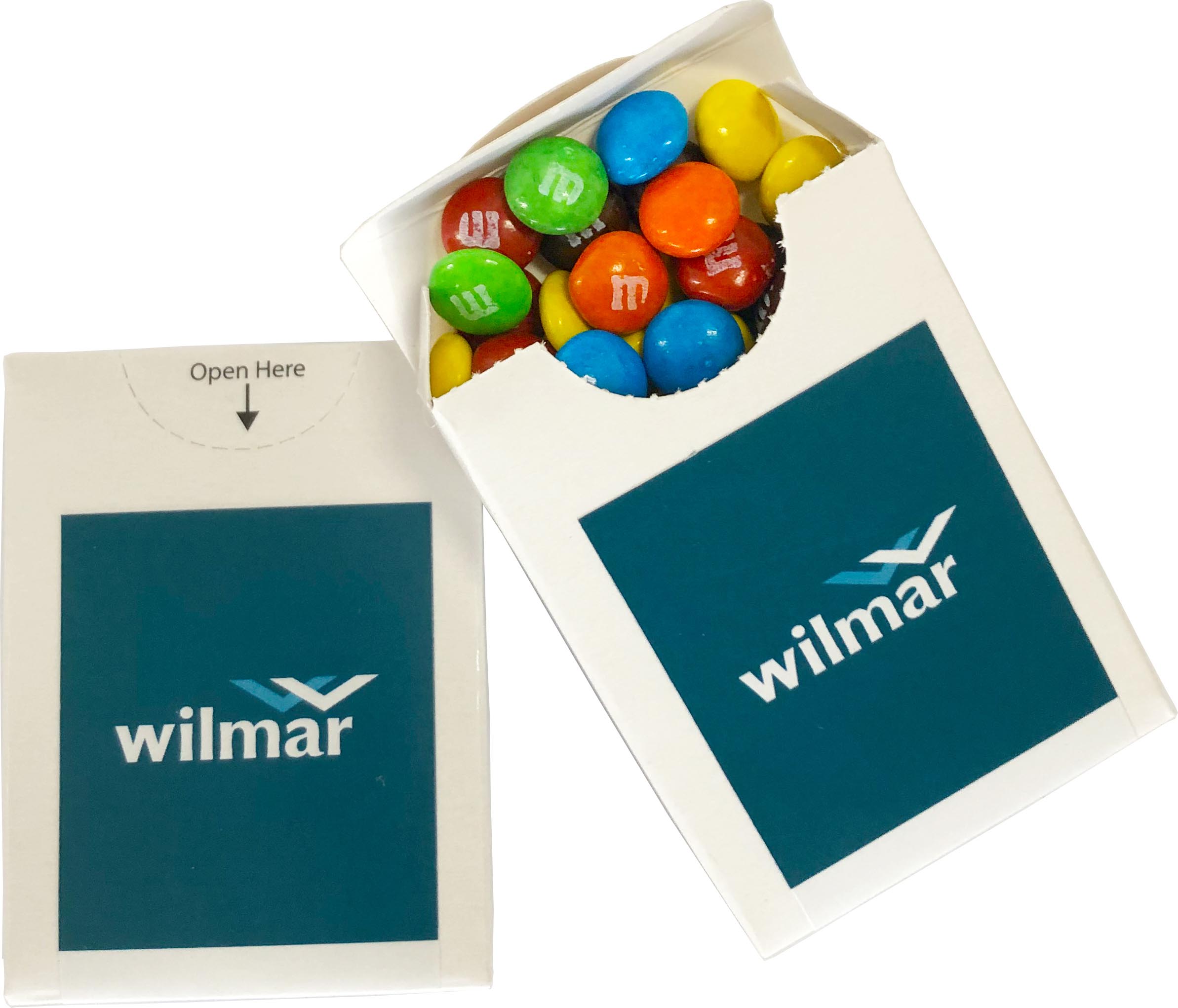Flip Lid Cardboard Box with Mini M&Ms 25g