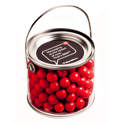 Medium PVC Bucket with Orange Choc Drops 400g