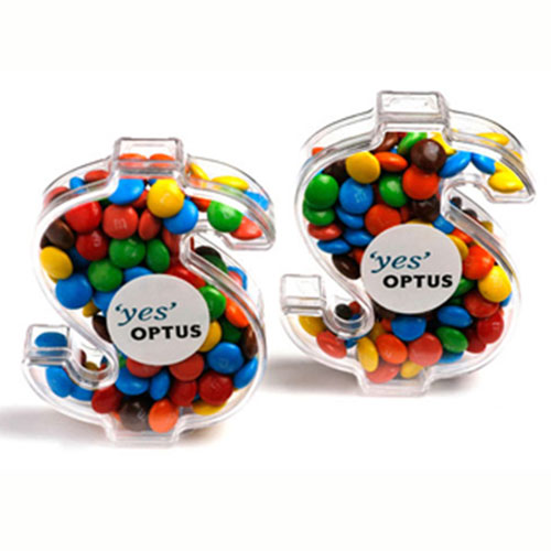 Acrylic Dollar with Mini M&Ms 40g