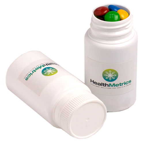 Pill Jar with Mini M&Ms 120g