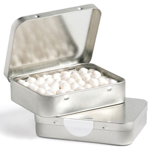 Rectangle Hinge Tin with Chewy Mints 65g