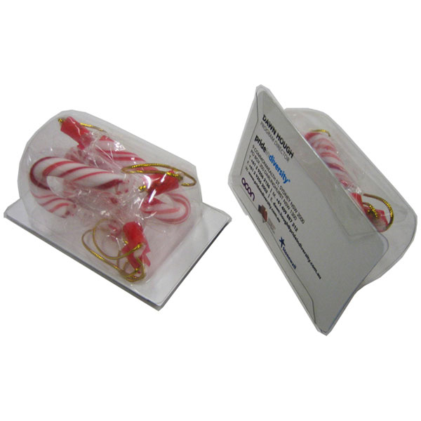Biz Card Treats with Candy Canes x4