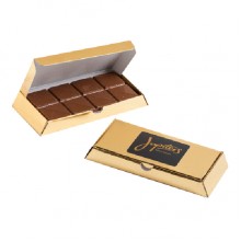 Milk Chocolate Bar in Gold Bullion Box