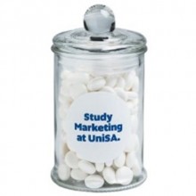 SMALL APOTHECARY JAR FILLED WITH MINTS 115G
