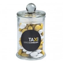 SMALL APOTHECARY JAR FILLED WITH CHOC BEANS 115G