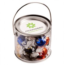 MEDIUM PVC BUCKET FILLED WITH LINDT LINDOR BALLS X 14