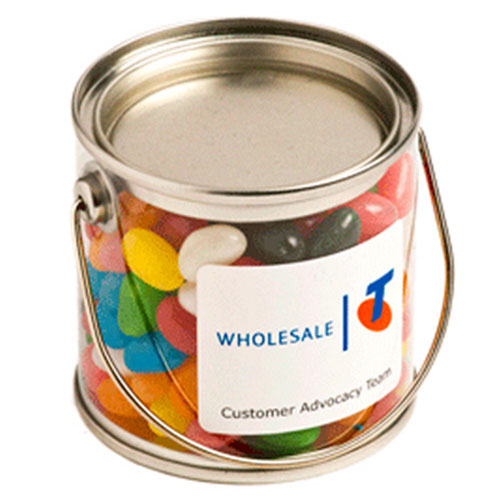 Small PVC Bucket Filled with Mini Jelly Beans 180g