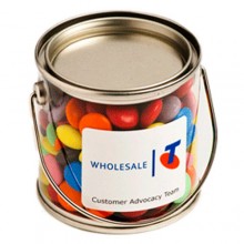 Small PVC Bucket Filled with Choc Beans 170g