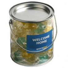 BIG PVC BUCKET FILLED TWIST WRAPPED BOILED LOLLIES 550G