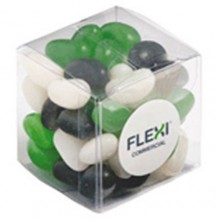 JELLY BEANS IN CUBE 60G (Corp Coloured or Mixed Coloured Jelly Beans)