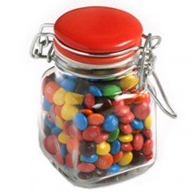 MINI M&Ms IN GLASS CLIP LOCK JAR 80G