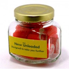 PERSONALISED ROCK CANDY IN SQUEXAGONAL JAR 65G