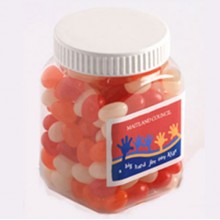 JELLY BEANS IN PLASTIC JAR 180G (Mixed Colours or Corporate Colours)