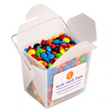 FROSTED PP NOODLE BOX FILLED WITH M&Ms 100G