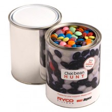 PAINT TIN FILLED WITH CHOC BEANS 1KG (Mixed Colours)