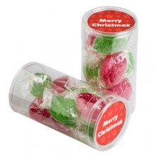 PET Tube filled with CHRISTMAS Boiled Lollies x8