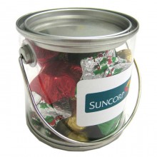 Small PVC Bucket filled with Christmas Chocolates 100g