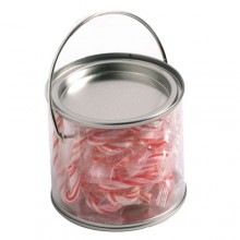 Medium PVC Bucket filled with Candy Canes x20