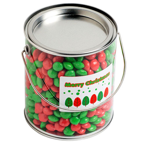 Big PVC Bucket with Christmas CHEWY Fruits 950G