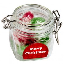 Christmas Twist Wrapped Boiled Lollies in Canister 100G